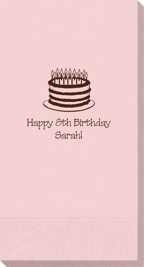 Sophisticated Birthday Cake Guest Towels